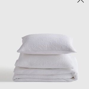 Quince King/Cal King Organic Duvet Cover Set with 2 Shams